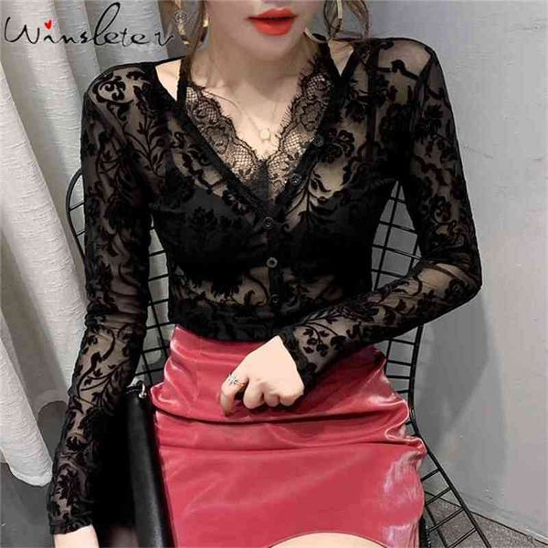 cotton transparent mesh womens summer t-shirts v-neck long sleeve lace embroidery tshirt for lady t03618b 210421, Black;gray
cotton transparent mesh womens summer t-shirts v-neck long sleeve lace embroidery tshirt for lady t03618b 210421, Black;gray