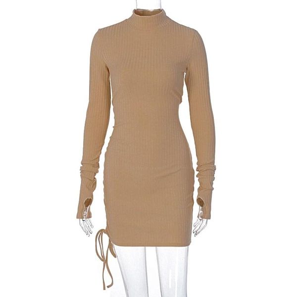 casual dresses ribbed stripe women mini dress drawstring ruched lace up long sleeve bodycon bandage party elegant autumn winter, Black;gray
casual dresses ribbed stripe women mini dress drawstring ruched lace up long sleeve bodycon bandage party elegant autumn winter, Black;gray