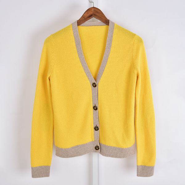 2021 autumn fall long sleeves v neckline yellow cardigan french style contrast color woolen knitted panelled single-breasted short outwear c, White;black
2021 autumn fall long sleeves v neckline yellow cardigan french style contrast color woolen knitted panelled single-breasted short outwear c, White;black