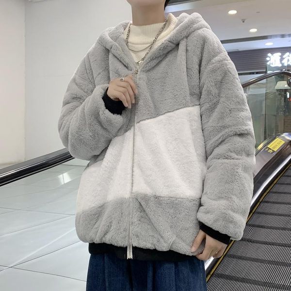 men's jackets sherpa jacket men winter fleece with hood thick warm casual streetwear korean fashion clothing mens coats, Black;brown
men's jackets sherpa jacket men winter fleece with hood thick warm casual streetwear korean fashion clothing mens coats, Black;brown