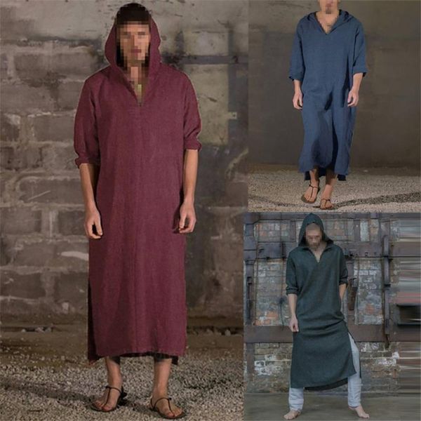 ethnic clothing muslim fashion men jubba thobe male arab kaftan hooded islamic split middle east linen robe turkish loose vintage robes, Red
ethnic clothing muslim fashion men jubba thobe male arab kaftan hooded islamic split middle east linen robe turkish loose vintage robes, Red