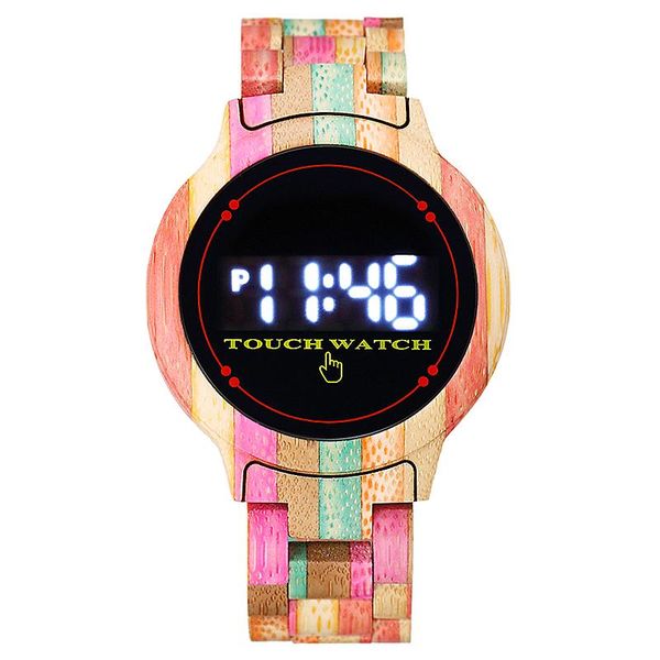 wristwatches colorful wooden watch touch screen led digital electronic clock male full wood strap sports watches for men women, Slivery;brown
wristwatches colorful wooden watch touch screen led digital electronic clock male full wood strap sports watches for men women, Slivery;brown