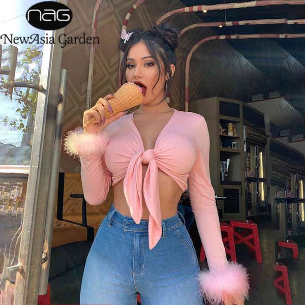 newasia garden furry long sleeve t shirt women v-neck pink tshirt chest bind solid color streetwear women clothes 210413, White
newasia garden furry long sleeve t shirt women v-neck pink tshirt chest bind solid color streetwear women clothes 210413, White