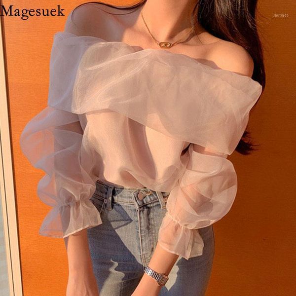 women's blouses & shirts off-shoulder blouse for woman fashion long sleeve spring shirt ladies vaguely romantic solid women blusas, White
women's blouses & shirts off-shoulder blouse for woman fashion long sleeve spring shirt ladies vaguely romantic solid women blusas, White