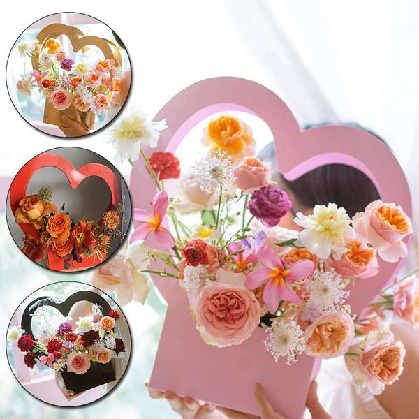 handbag paper box florist gift packing heart shape flower bouquet basket creative party decoration wrap
handbag paper box florist gift packing heart shape flower bouquet basket creative party decoration wrap
