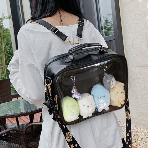 backpack black ita bag cute girls clear front pocket transparent rucksack sweet shoulder women jelly itabag bagpack h212
backpack black ita bag cute girls clear front pocket transparent rucksack sweet shoulder women jelly itabag bagpack h212
