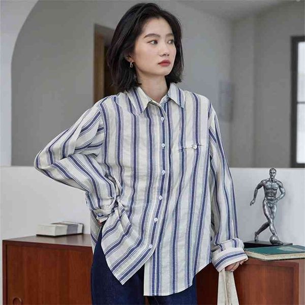 arrival spring autumn korea fashion women long sleeve loose shirt all-matched casual cotton linen striped blouses m531 210512, White
arrival spring autumn korea fashion women long sleeve loose shirt all-matched casual cotton linen striped blouses m531 210512, White