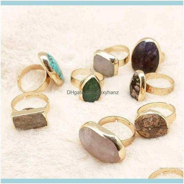 cluster jewelryvintage big water retro open natural stone rings for women girl finger ring party wedding jewelry adjustable drop delivery 20, Golden;silver
cluster jewelryvintage big water retro open natural stone rings for women girl finger ring party wedding jewelry adjustable drop delivery 20, Golden;silver