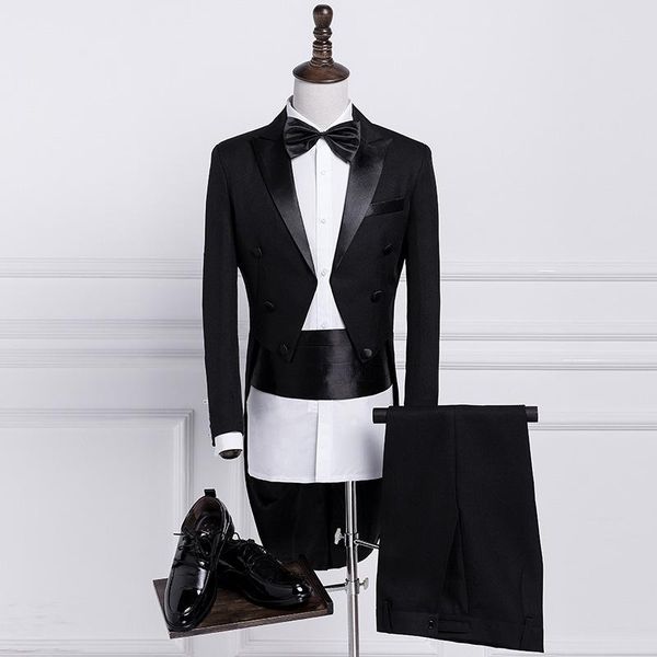 men's suits & blazers mens classic black white shiny lapel tail coat tuxedo wedding groom stage singer 4 pcs set, White;black
men's suits & blazers mens classic black white shiny lapel tail coat tuxedo wedding groom stage singer 4 pcs set, White;black