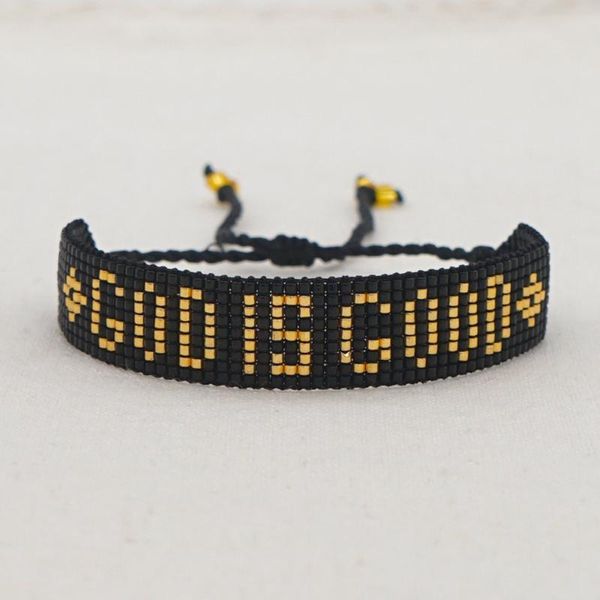 beaded, strands religious jewelry miyuki rice beads pure hand-made godisgood letter beaded couple bracelet women's wrist bracelets, Black
beaded, strands religious jewelry miyuki rice beads pure hand-made godisgood letter beaded couple bracelet women's wrist bracelets, Black