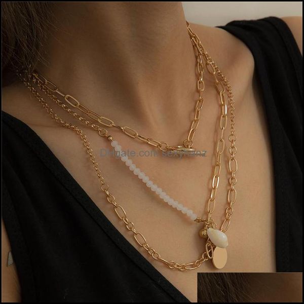 pendant necklaces & pendants jewelry european rice bead shell mti layer ot buckle clavicle chain women geometric gold hip hop suit necklace, Silver
pendant necklaces & pendants jewelry european rice bead shell mti layer ot buckle clavicle chain women geometric gold hip hop suit necklace, Silver
