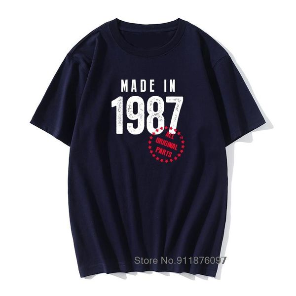 men's t-shirts t shirt funny 34th birthday made in 1987 all original parts gift cotton unique tshirts men vintage cool boyfriend tees, White;black
men's t-shirts t shirt funny 34th birthday made in 1987 all original parts gift cotton unique tshirts men vintage cool boyfriend tees, White;black
