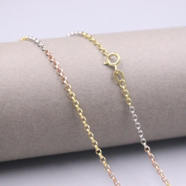 chains d pure 18kt multi-tone gold woman necklace lucky cable chain 2.8-3.2g 19.6"l 2mmw gift fine jewelry, Silver
chains d pure 18kt multi-tone gold woman necklace lucky cable chain 2.8-3.2g 19.6"l 2mmw gift fine jewelry, Silver