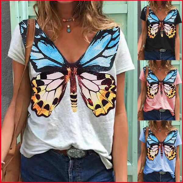 summer butterfly print women short sleeve v-neck loose tshirts casual plus size tee shirts ladies clothing camisetas mujer women's t-s, White
summer butterfly print women short sleeve v-neck loose tshirts casual plus size tee shirts ladies clothing camisetas mujer women's t-s, White