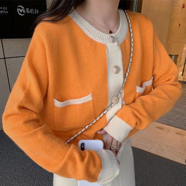 women's knits & tees elegant loose knitted cardigan jacket sweaters 2021 autumn fashion purple pockets sweater coat, White
women's knits & tees elegant loose knitted cardigan jacket sweaters 2021 autumn fashion purple pockets sweater coat, White