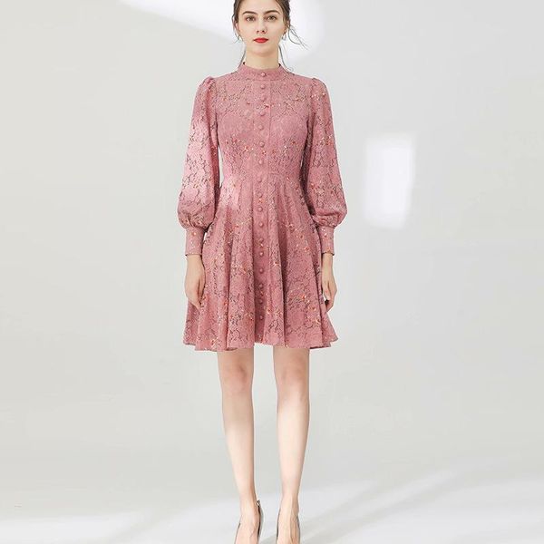 casual dresses lace dress woman autumn fashion 2021 stand collar embroidered long sleeved single breasted mini princess above knees, Black;gray
casual dresses lace dress woman autumn fashion 2021 stand collar embroidered long sleeved single breasted mini princess above knees, Black;gray