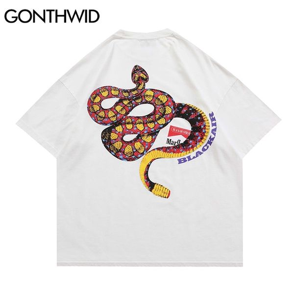oversized tshirts harajuku snake python print distressed tees shirts streetwear mens hip hop casual cotton loose 210602, White;black
oversized tshirts harajuku snake python print distressed tees shirts streetwear mens hip hop casual cotton loose 210602, White;black