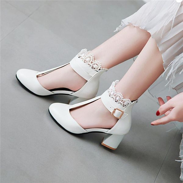 summer lolita ruffles lace princess party shoes women block high heels ankle buckle pink white heel pumps big size dress, Black
summer lolita ruffles lace princess party shoes women block high heels ankle buckle pink white heel pumps big size dress, Black