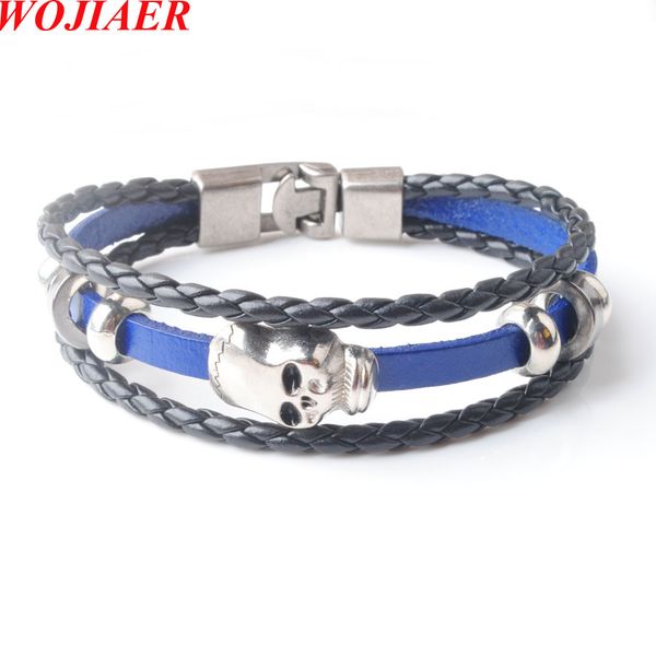 wojiaer multilayer dichroic leather skull accessories men's bracelet stainless steel leather bangle for special present bc001, Golden;silver
wojiaer multilayer dichroic leather skull accessories men's bracelet stainless steel leather bangle for special present bc001, Golden;silver