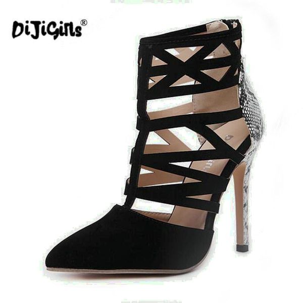 summer style women high heels ladies cut out snakeskin print roman sandals gladiator ankle bootie stilettos pumps zip shoes, Black
summer style women high heels ladies cut out snakeskin print roman sandals gladiator ankle bootie stilettos pumps zip shoes, Black