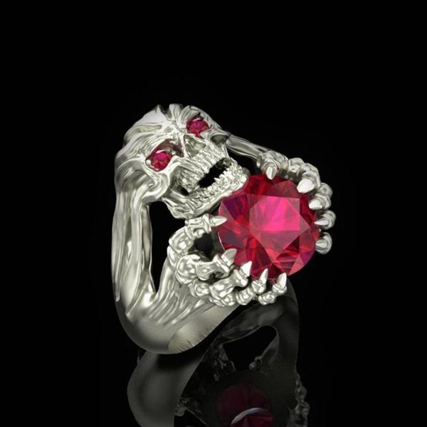 cluster rings classic men skeleton skull ring vintage gothic punk style both hands crystal jewelry for male party gift, Golden;silver
cluster rings classic men skeleton skull ring vintage gothic punk style both hands crystal jewelry for male party gift, Golden;silver