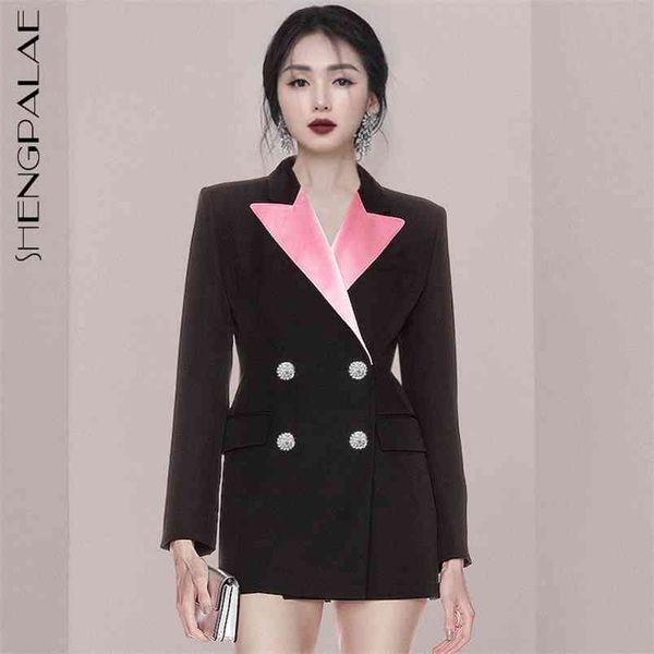 elegant contrast notched blazer women's spring double breasted temperament long sleeve suit coat female 210427, White;black
elegant contrast notched blazer women's spring double breasted temperament long sleeve suit coat female 210427, White;black