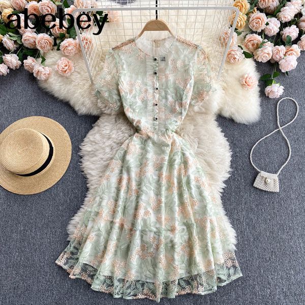 embroidery mesh dress women french elegant a-line es summer fashion streetwear 210512, Black;gray
embroidery mesh dress women french elegant a-line es summer fashion streetwear 210512, Black;gray