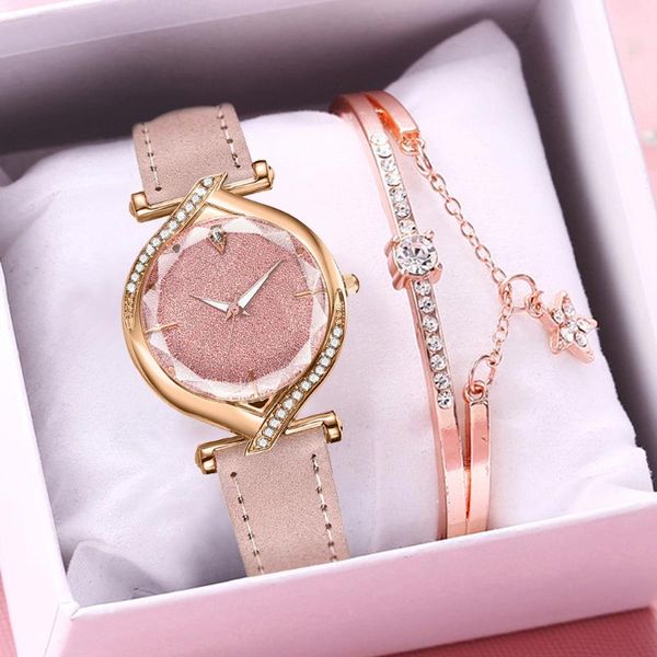 wristwatches women starry sky diamond bracelet watch set luxury leather quartz dress wrist watches relogio feminino, Slivery;brown
wristwatches women starry sky diamond bracelet watch set luxury leather quartz dress wrist watches relogio feminino, Slivery;brown