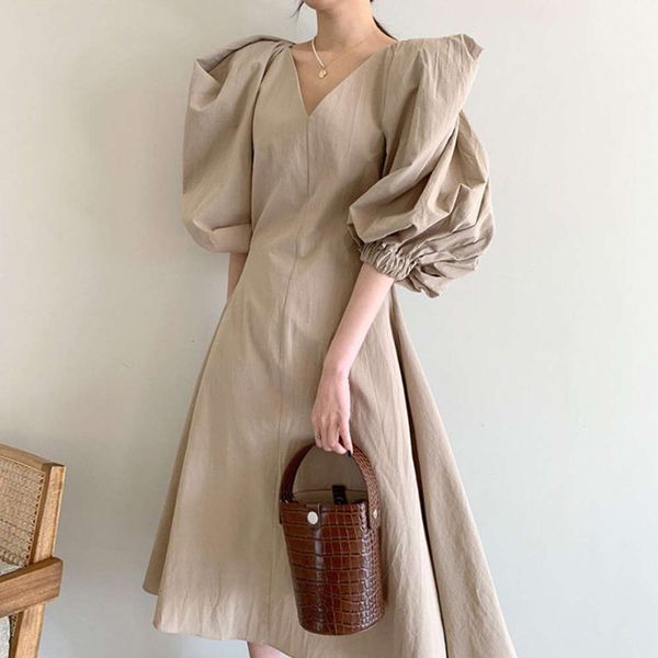 casual dresses dress women clothesfrench slim v-neck waist length over knee large swing bubble sleeve for u31h, Black;gray
casual dresses dress women clothesfrench slim v-neck waist length over knee large swing bubble sleeve for u31h, Black;gray