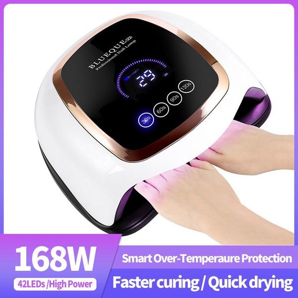 nail dryers 168w uv led lamp curing all gel polish high power with auto sensor lcd display manicure lampara para uñas
nail dryers 168w uv led lamp curing all gel polish high power with auto sensor lcd display manicure lampara para uñas