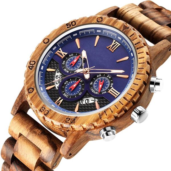 wristwatches creative men wood watch quartz chronograph date 6 pins wrist watches full wooden clock multi-function dial male reloj de madera, Slivery;brown
wristwatches creative men wood watch quartz chronograph date 6 pins wrist watches full wooden clock multi-function dial male reloj de madera, Slivery;brown