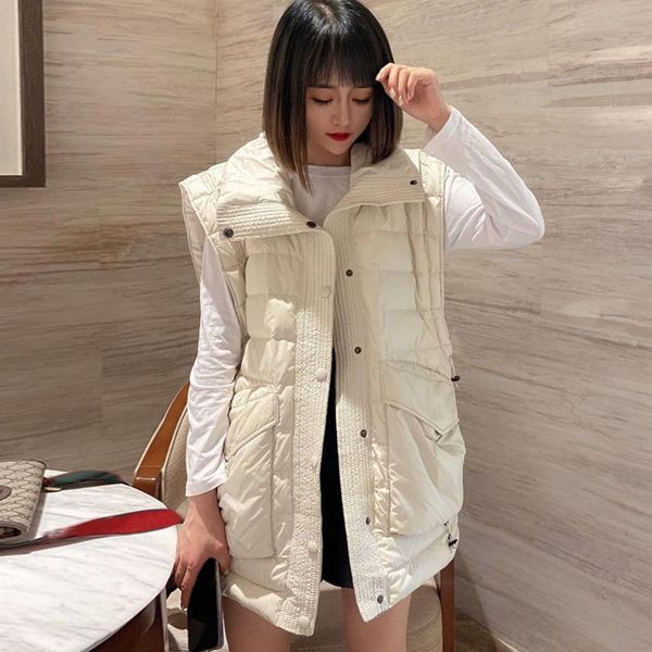 women's vests 2021 winter white duck down vest women warm coat waistcoat female loose sleeveless winproof single breasted outwear, Black;white
women's vests 2021 winter white duck down vest women warm coat waistcoat female loose sleeveless winproof single breasted outwear, Black;white