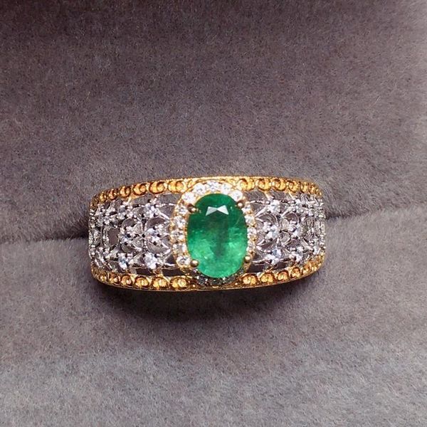 cluster rings unice 925 sterling silver for women high clarify natural gemstone colombian emerald vintage resizable fine jewelry, Golden;silver
cluster rings unice 925 sterling silver for women high clarify natural gemstone colombian emerald vintage resizable fine jewelry, Golden;silver