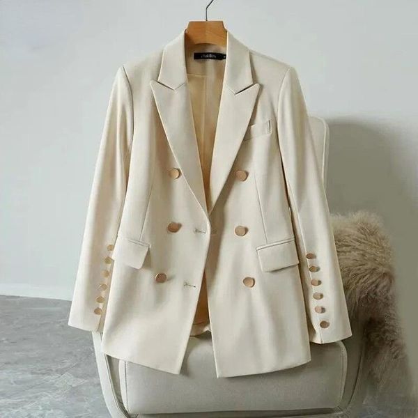 women's suits & blazers stylish 2021 classic design blazer double breasted buttons jacket outerwear black apricot office lady, White;black
women's suits & blazers stylish 2021 classic design blazer double breasted buttons jacket outerwear black apricot office lady, White;black