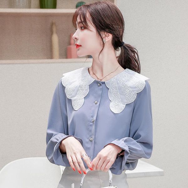 woman feminina women's vintage blouse fashion clothes 2021 spring autumn cute sweet chiffon shirts female d0161 blouses &, White
woman feminina women's vintage blouse fashion clothes 2021 spring autumn cute sweet chiffon shirts female d0161 blouses &, White