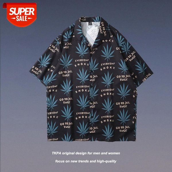 tkpa west coast gangster hip hop short sleeve shirt men's japanese street loose wei yi leisure vacation #le00, White;black
tkpa west coast gangster hip hop short sleeve shirt men's japanese street loose wei yi leisure vacation #le00, White;black