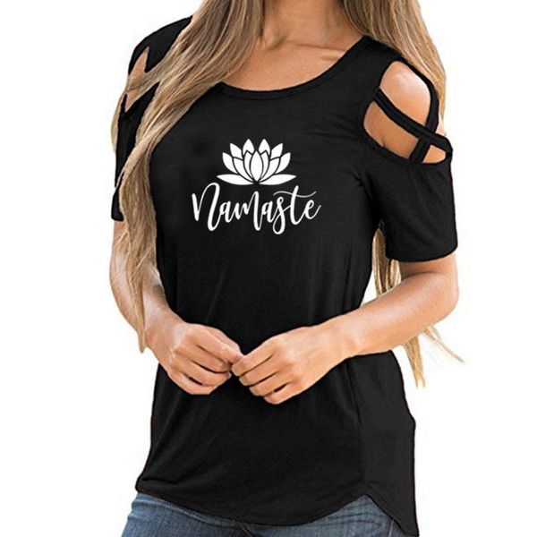 fashion namaste flower print harajuku womens t shirts vegan plant lover off shoulder vintage, White
fashion namaste flower print harajuku womens t shirts vegan plant lover off shoulder vintage, White