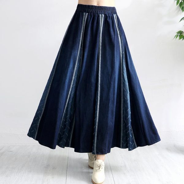 skirts 2021 long maxi a-line women elastic waist spring and autumn denim patchwork skirt with holes vintage, Black
skirts 2021 long maxi a-line women elastic waist spring and autumn denim patchwork skirt with holes vintage, Black