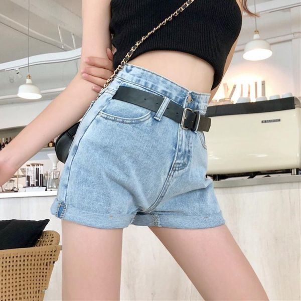 women's shorts high street fake sashes women denim casual crimping pockets female jeans 2021 summer, White;black
women's shorts high street fake sashes women denim casual crimping pockets female jeans 2021 summer, White;black