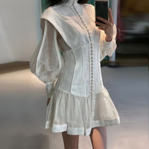 casual dresses stand neck women lantern long sleeve solid white mini ladies elegant a line summer cotton 95z6, Black;gray 
casual dresses stand neck women lantern long sleeve solid white mini ladies elegant a line summer cotton 95z6, Black;gray
