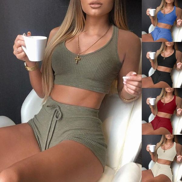 women's tracksuits ladies fashion cropped tank sports shorts female suit sets two piece yoga women outfits solid color tracksuit, Gray
women's tracksuits ladies fashion cropped tank sports shorts female suit sets two piece yoga women outfits solid color tracksuit, Gray