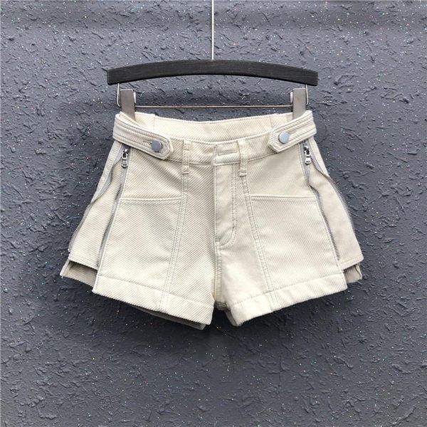 high waist cotton womens shorts a line jeans korean style smoky gray female loose denim trousers summer, White;black
high waist cotton womens shorts a line jeans korean style smoky gray female loose denim trousers summer, White;black