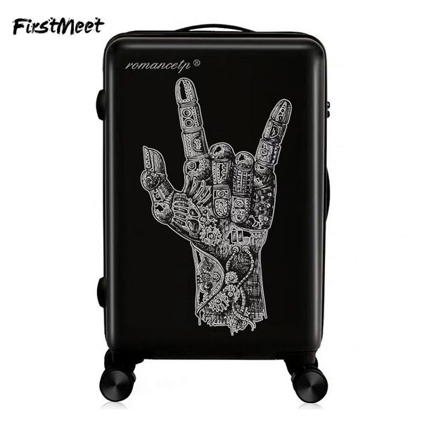 suitcases firstmeet luxury trolley suitcase universal wheel student personality skull laser pattern fashion password rolling luggage
suitcases firstmeet luxury trolley suitcase universal wheel student personality skull laser pattern fashion password rolling luggage