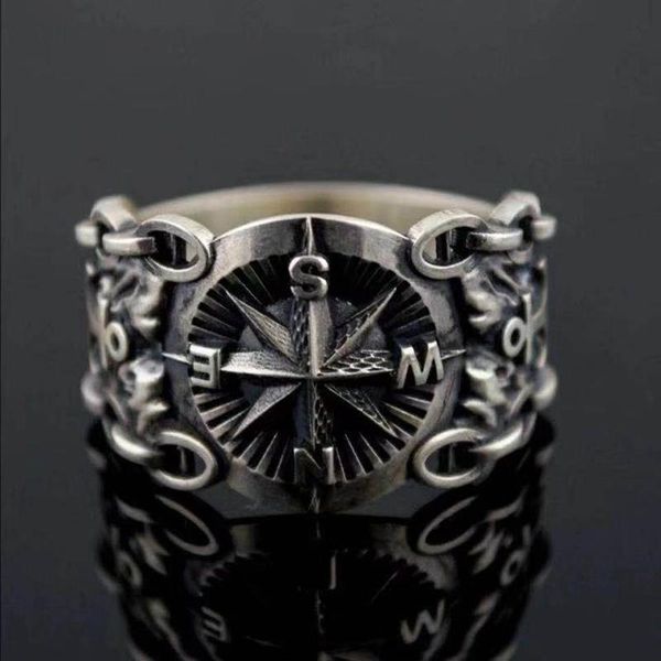cluster rings original design retro compass silver ring male domineering trend jewelry accessories, Golden;silver
cluster rings original design retro compass silver ring male domineering trend jewelry accessories, Golden;silver