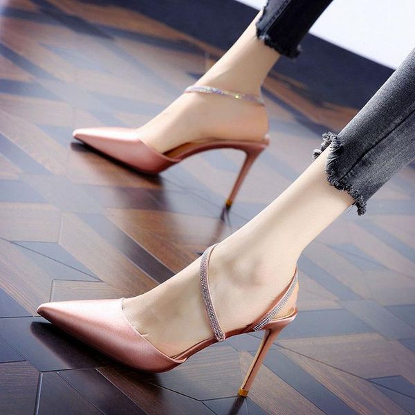 dress shoes fashion rhinestone pointed toe nude high heels cute pink wedding pumps female smooth satin 8cm heel sandals women, Black
dress shoes fashion rhinestone pointed toe nude high heels cute pink wedding pumps female smooth satin 8cm heel sandals women, Black