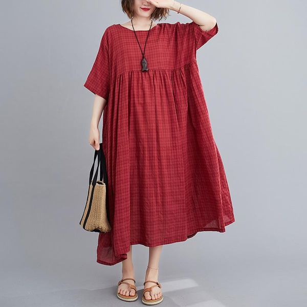 casual dresses johnature 2021 summer plaid women dress korean o-neck short sleeve pockets solid color female, Black;gray
casual dresses johnature 2021 summer plaid women dress korean o-neck short sleeve pockets solid color female, Black;gray
