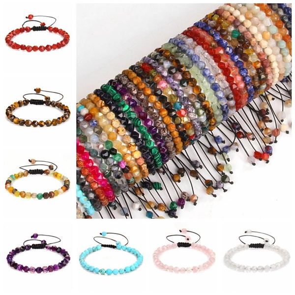 beaded, strands 6mm faceted natural stone bead bracelets tiger eye agates aventurine jaspers beads bracelet braided bangle adjustable women, Black
beaded, strands 6mm faceted natural stone bead bracelets tiger eye agates aventurine jaspers beads bracelet braided bangle adjustable women, Black