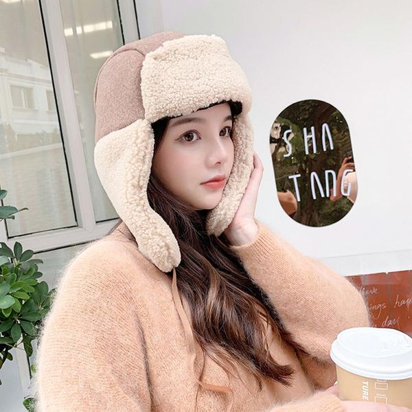 berets women rapper cap warm earmuffs thicken ear-flapped hat winter cashmere plush 2021 russian bomber, Blue;gray
berets women rapper cap warm earmuffs thicken ear-flapped hat winter cashmere plush 2021 russian bomber, Blue;gray