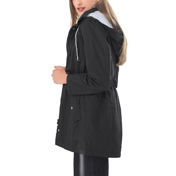 women's jackets women coat hooded trench draw back drawstring design horizontal stripes casual mid-length pocket decoration, Black;brown
women's jackets women coat hooded trench draw back drawstring design horizontal stripes casual mid-length pocket decoration, Black;brown