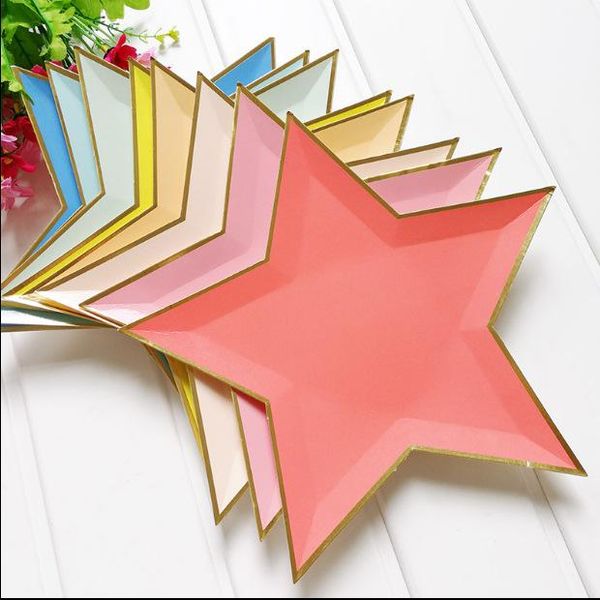 disposable dinnerware 8pcs tableware set paper plate gold stamp color star for wedding birthday decoration party supplies
disposable dinnerware 8pcs tableware set paper plate gold stamp color star for wedding birthday decoration party supplies